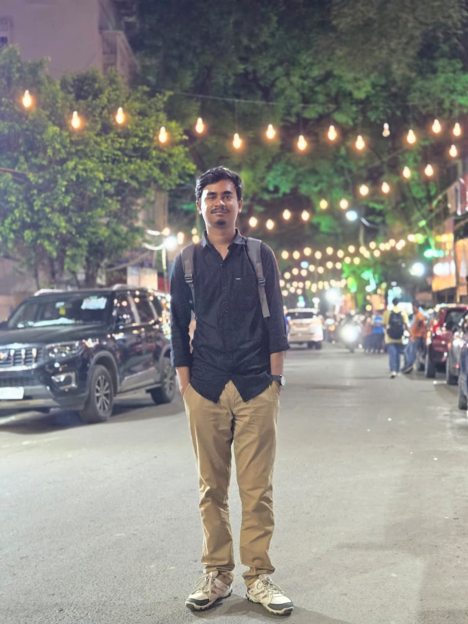 Coffee break while recapping travel stories